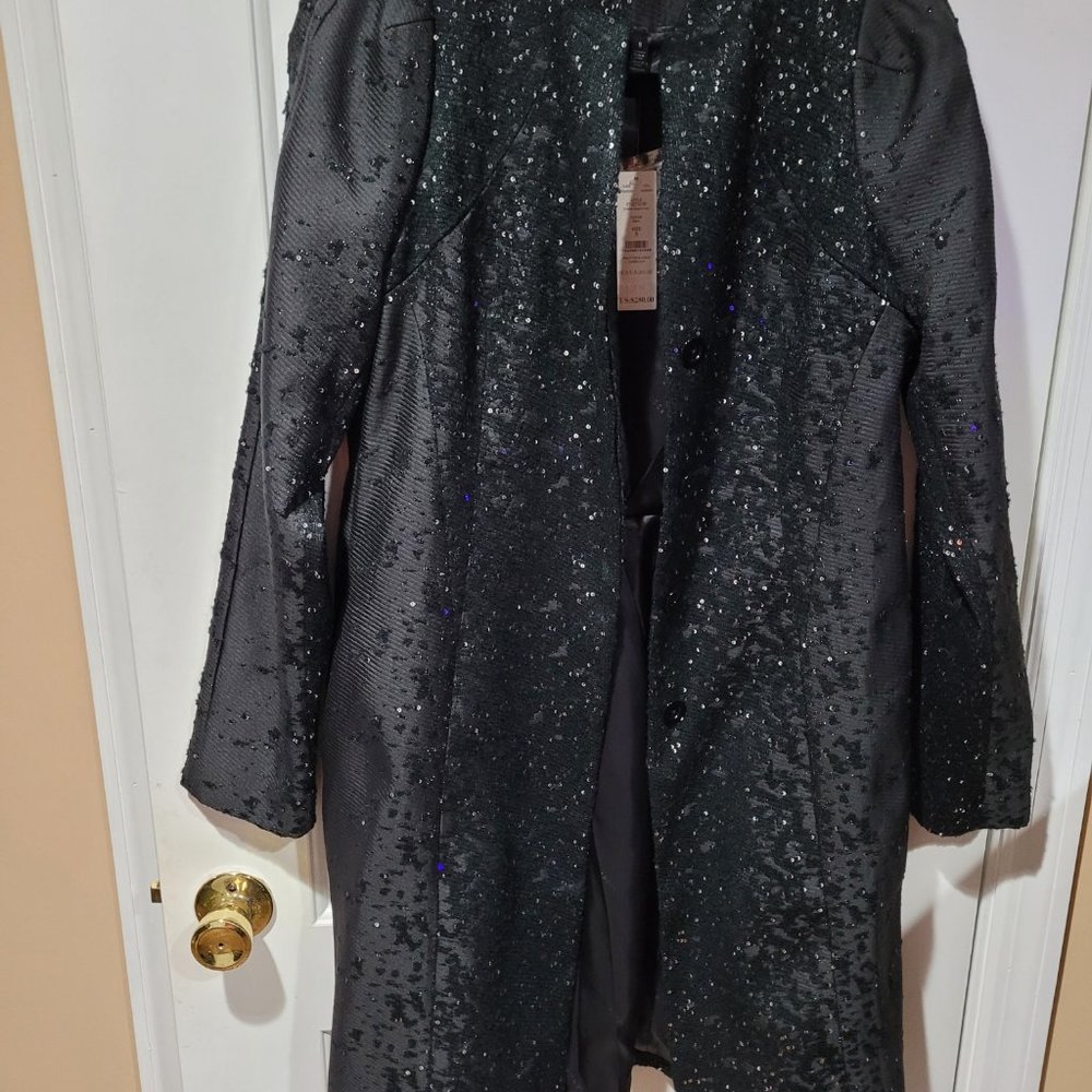 W House/ Black Market Coat w/ sequins Size S - NWT